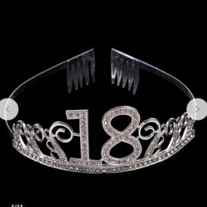 18 Years Old Birthday Crown Crystal Hairband Girl Tiara Princess Head Accessory