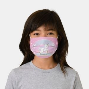 Rainbow Unicorn Kids' Cloth Face Mask 