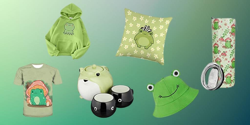 Cute Frogs With Hats, Kawaii Aesthetic Frog gifts