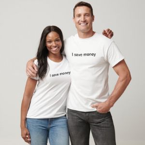 I save money white lies ideas t-shirts